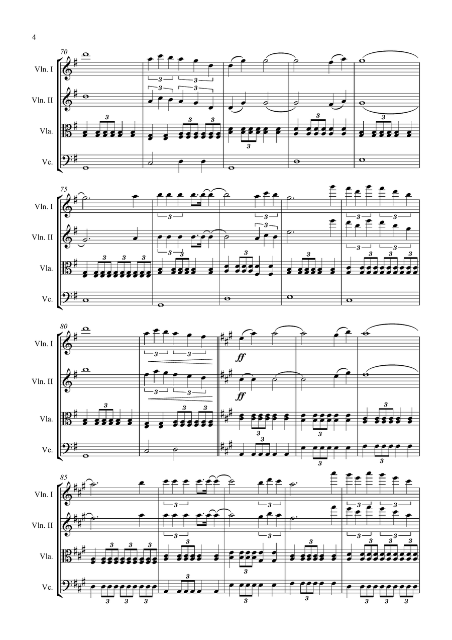 Con Te Partiro (Time To Say Goodbye) String Quartet scores gallery preview page 4