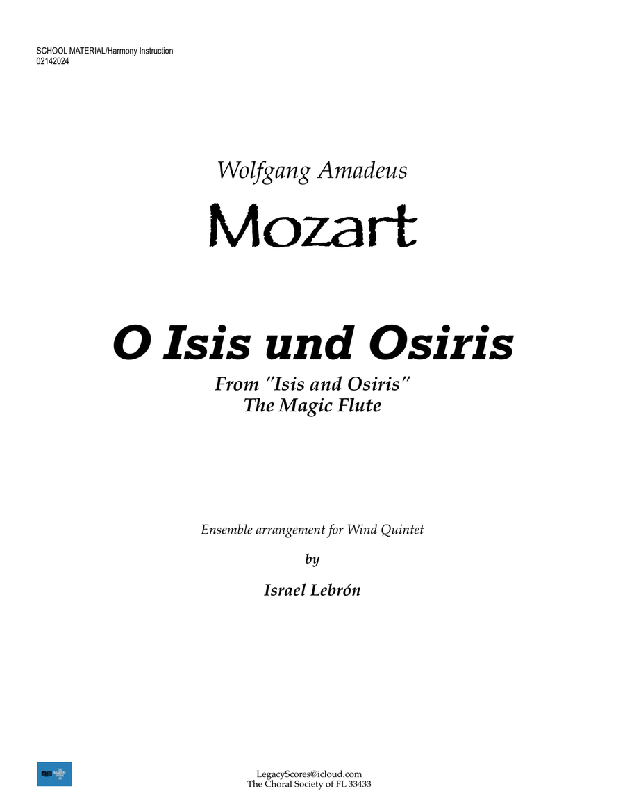 O Isis und Osiris (The Magic Flute.) Woodwind Quintet scores gallery preview page 1