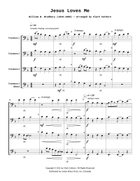 Jesus Loves Me Brass Quartet scores gallery preview page 3