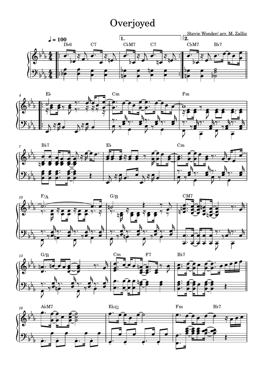 Overjoyed Overjoyed Piano Solo scores gallery preview page 1