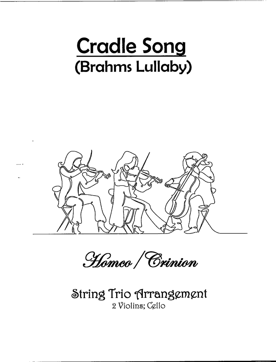 Cradle Song (Brahms' Lullaby) String Trio scores gallery preview page 1
