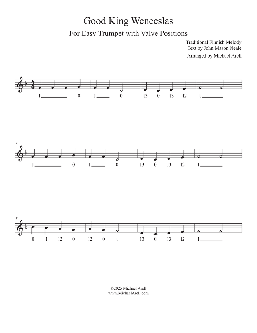 Good King Wenceslas for Trumpet C Trumpet scores gallery preview page 3
