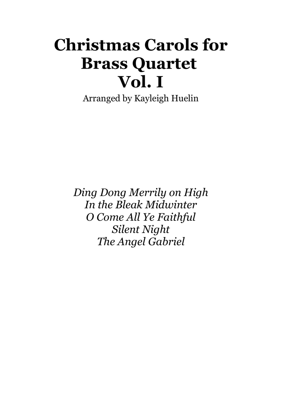 Christmas Carol Selection vol. 1 for brass quartet Brass Quartet scores gallery preview page 1