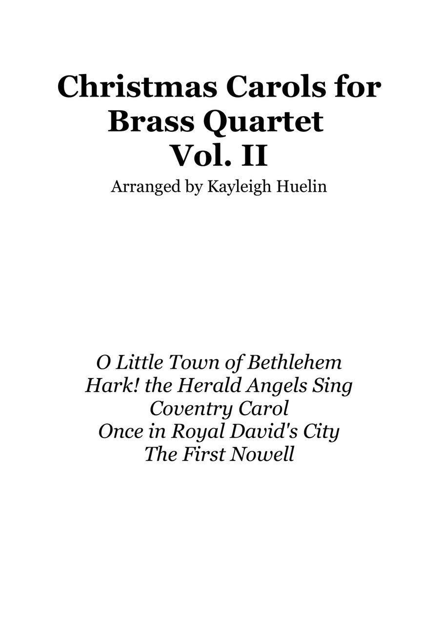 Christmas Carol Selection vol. 2 for brass quartet Brass Quartet scores gallery preview page 1