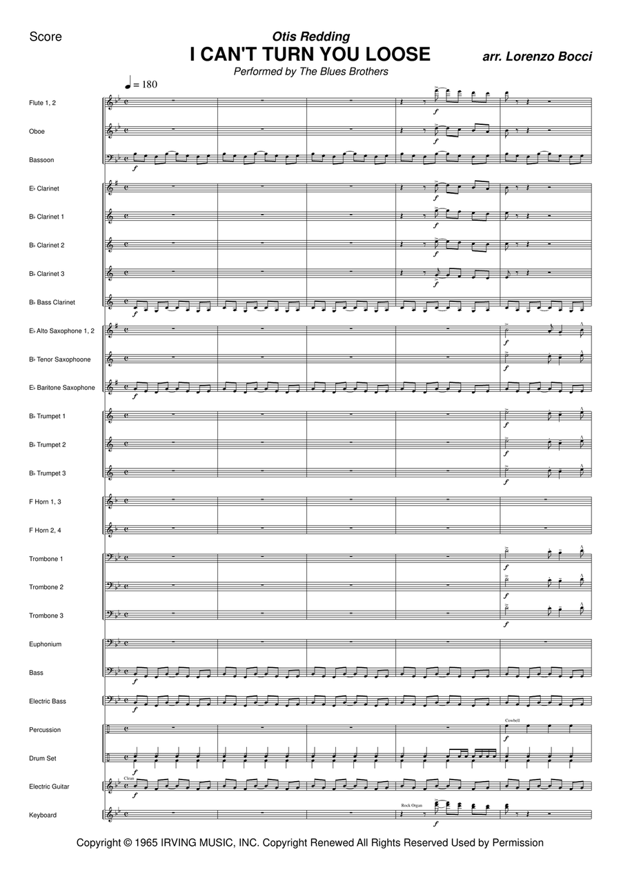 I Can't Turn You Loose Concert Band scores gallery preview page 3