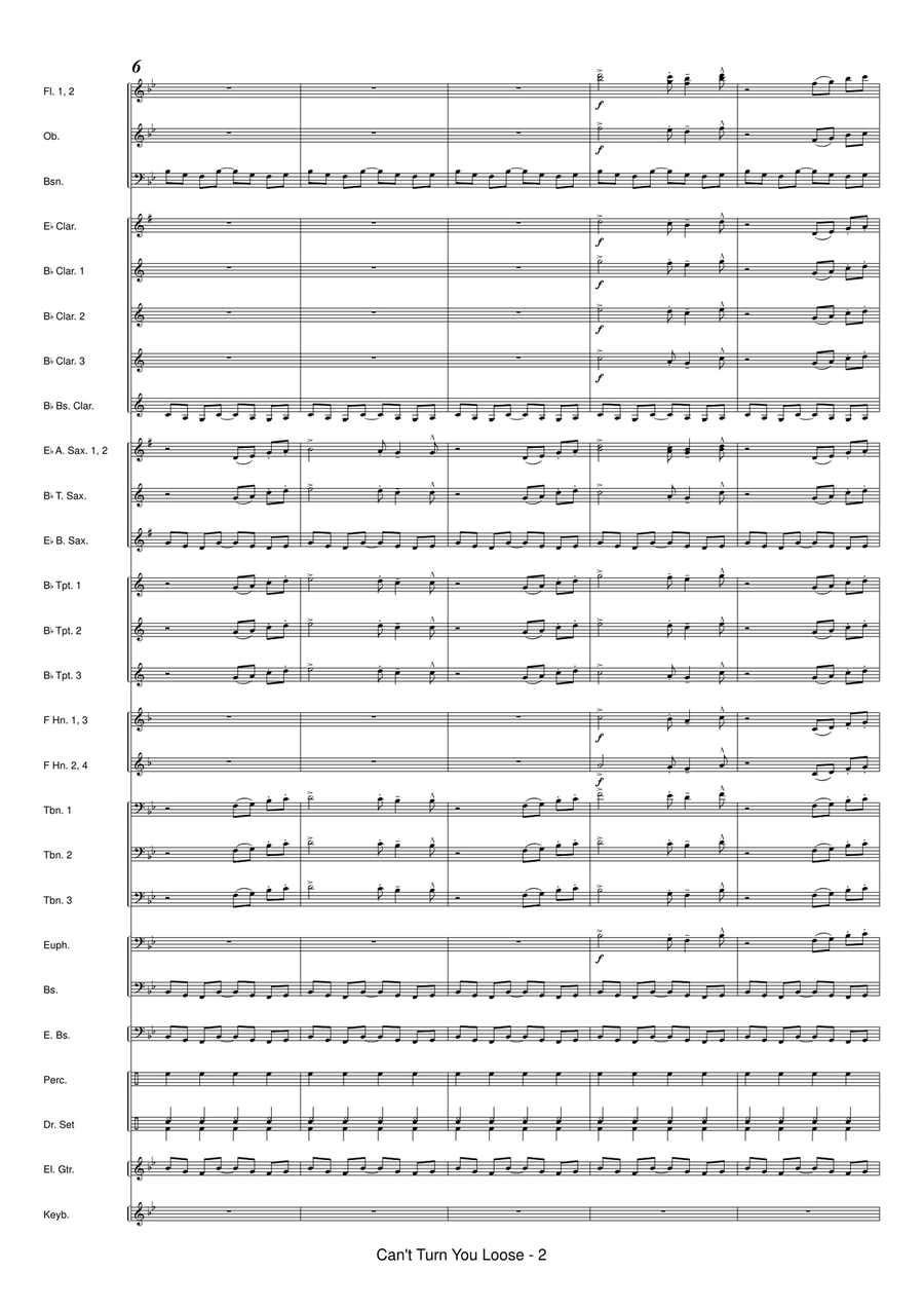 I Can't Turn You Loose Concert Band scores gallery preview page 4