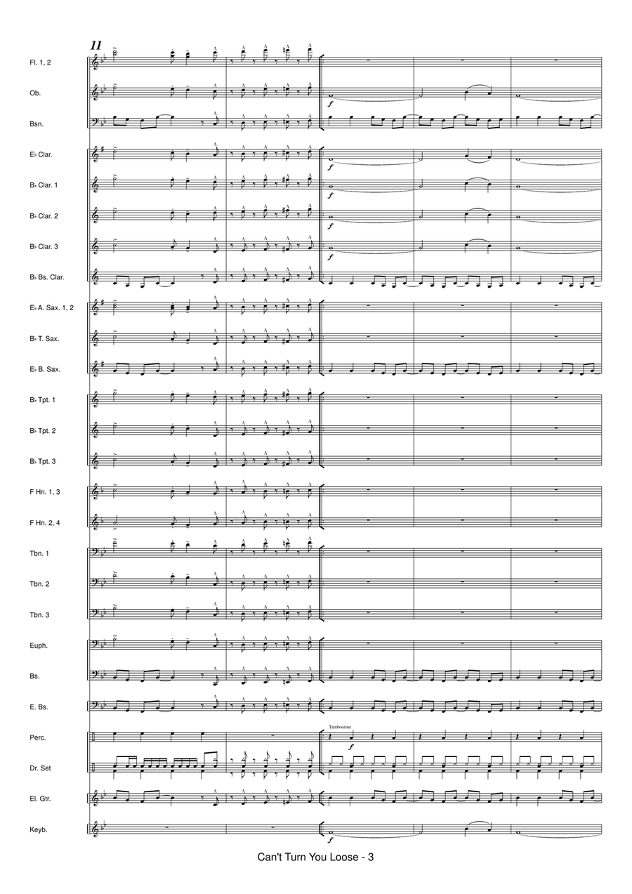 I Can't Turn You Loose Concert Band scores gallery preview page 5