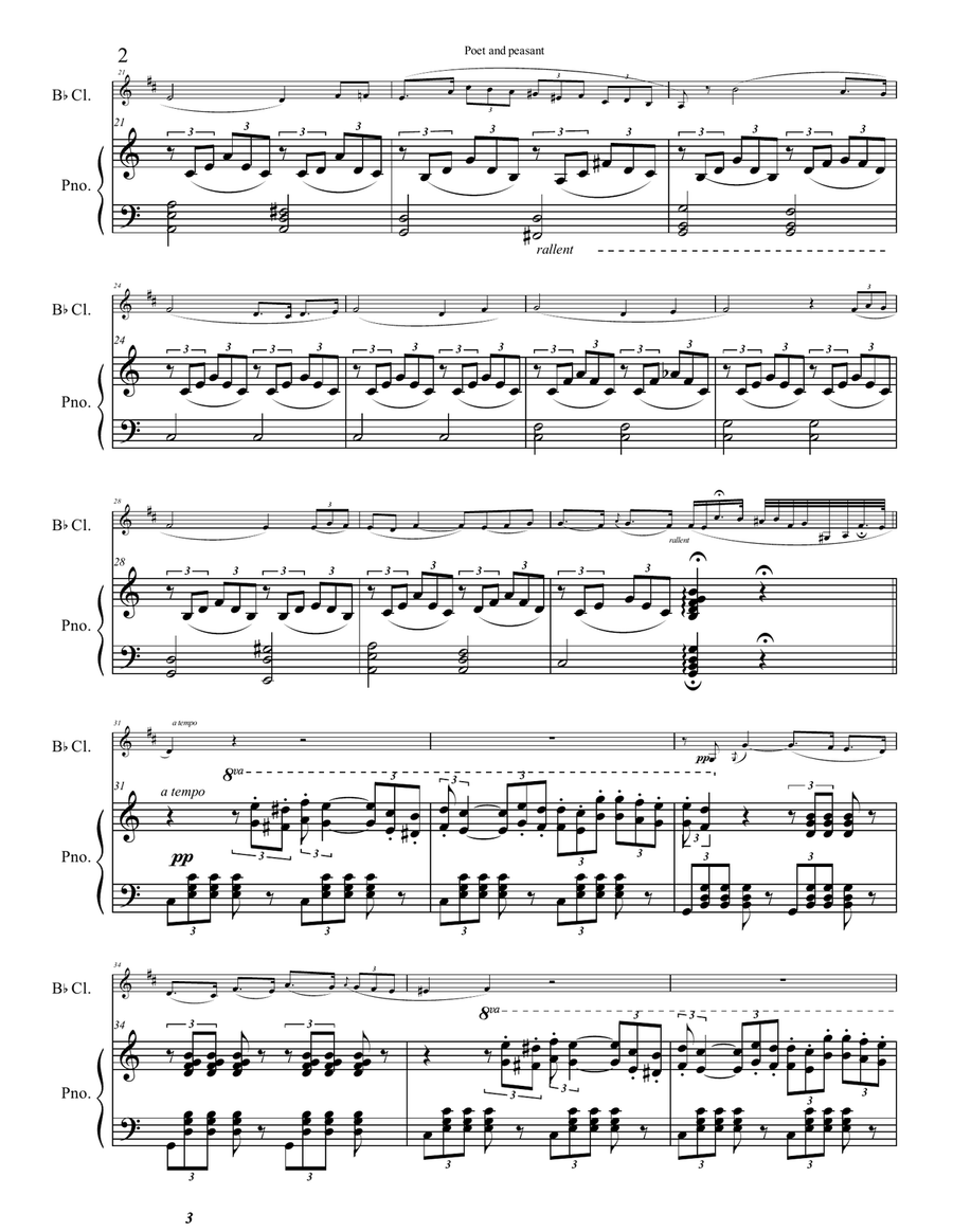 Poet and Peasant (Overture) Chamber Music scores gallery preview page 2