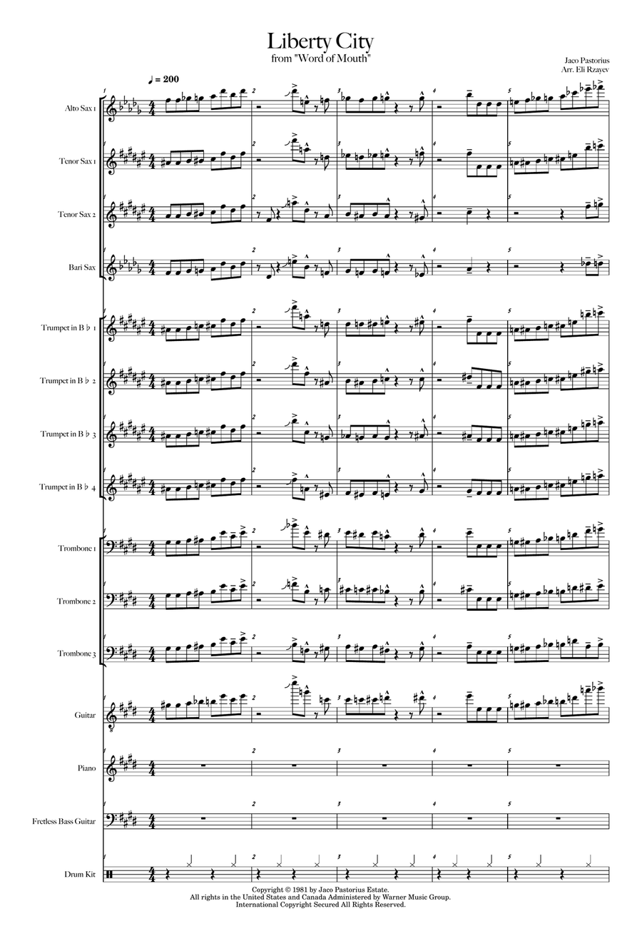 Liberty City Jazz Ensemble scores gallery preview page 1