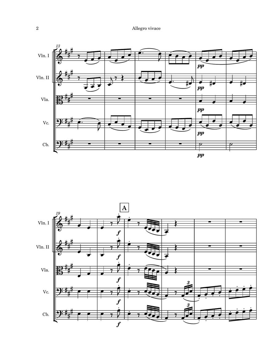 Piano Sonata No. 2 in A Major, Op. 2, No. 2 String Orchestra scores gallery preview page 4
