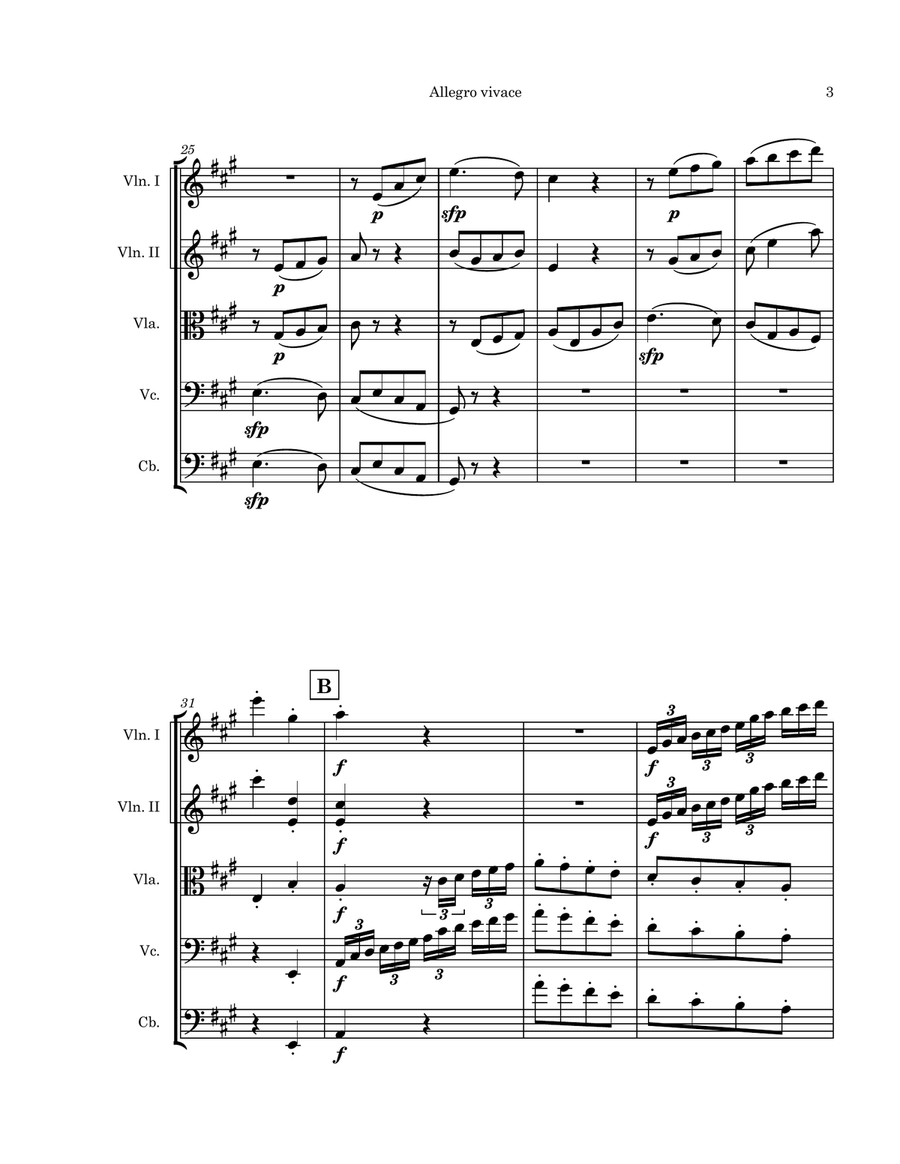 Piano Sonata No. 2 in A Major, Op. 2, No. 2 String Orchestra scores gallery preview page 5