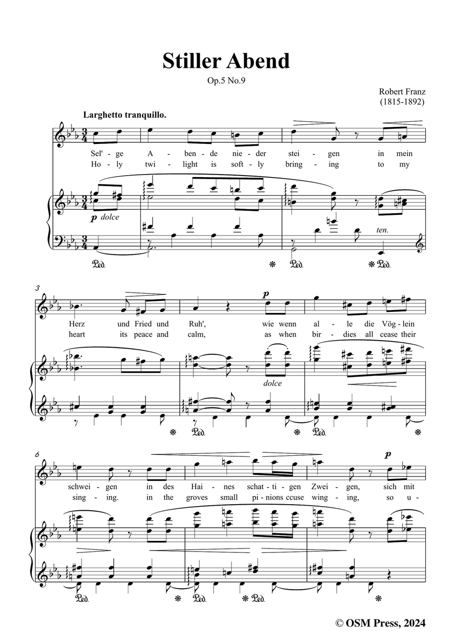 R. Franz-Stiller Abend,in c minor Piano, Vocal scores gallery preview page 3