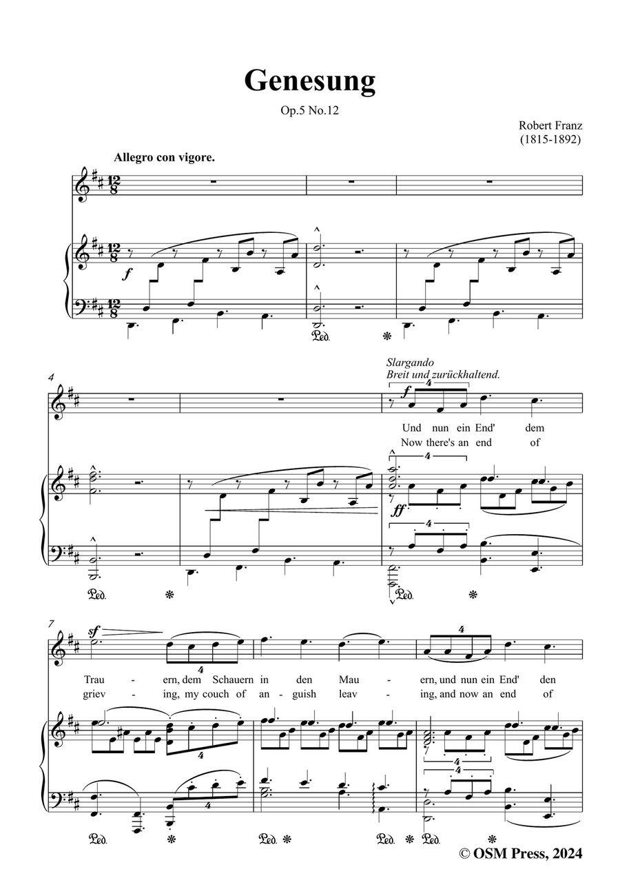 R. Franz-Genesung,in b minor Piano, Vocal scores gallery preview page 3