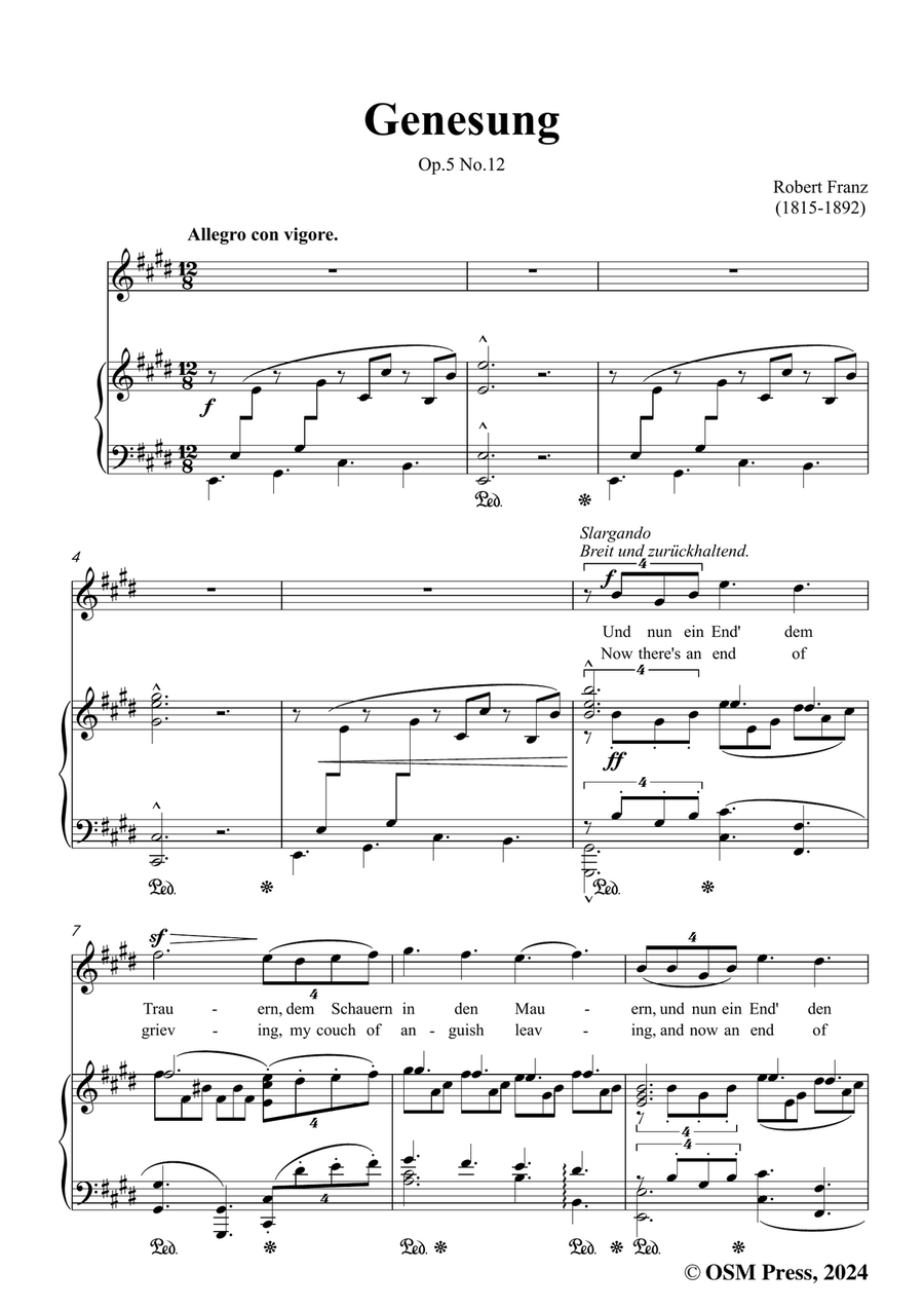 R. Franz-Genesung,in c sharp minor Piano, Vocal scores gallery preview page 3
