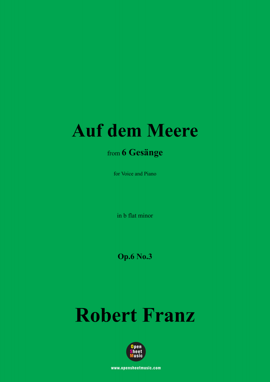 R. Franz-Auf dem Meere,in b flat minor Piano, Vocal scores gallery preview page 1