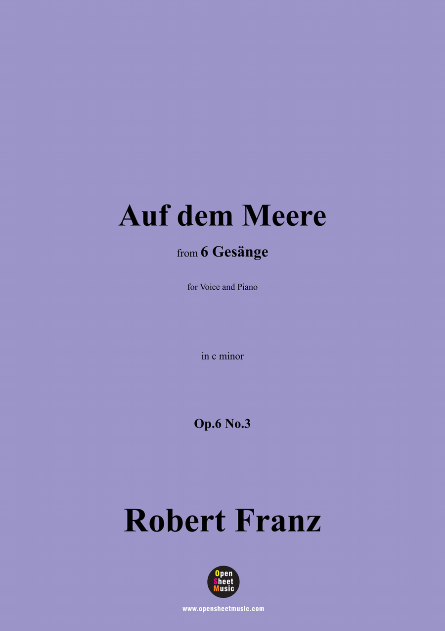 R. Franz-Auf dem Meere,in c minor Piano, Vocal scores gallery preview page 1
