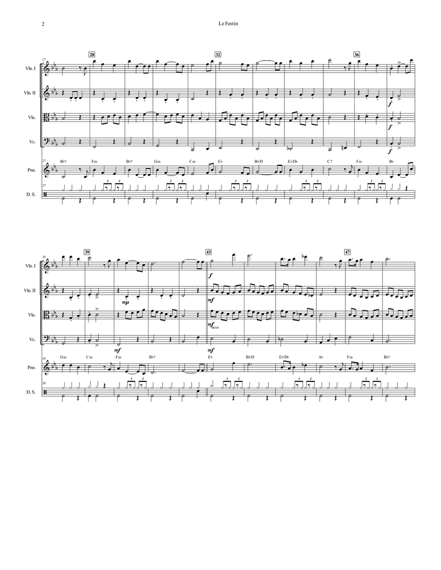 Le Festin Le Festin String Quartet scores gallery preview page 3