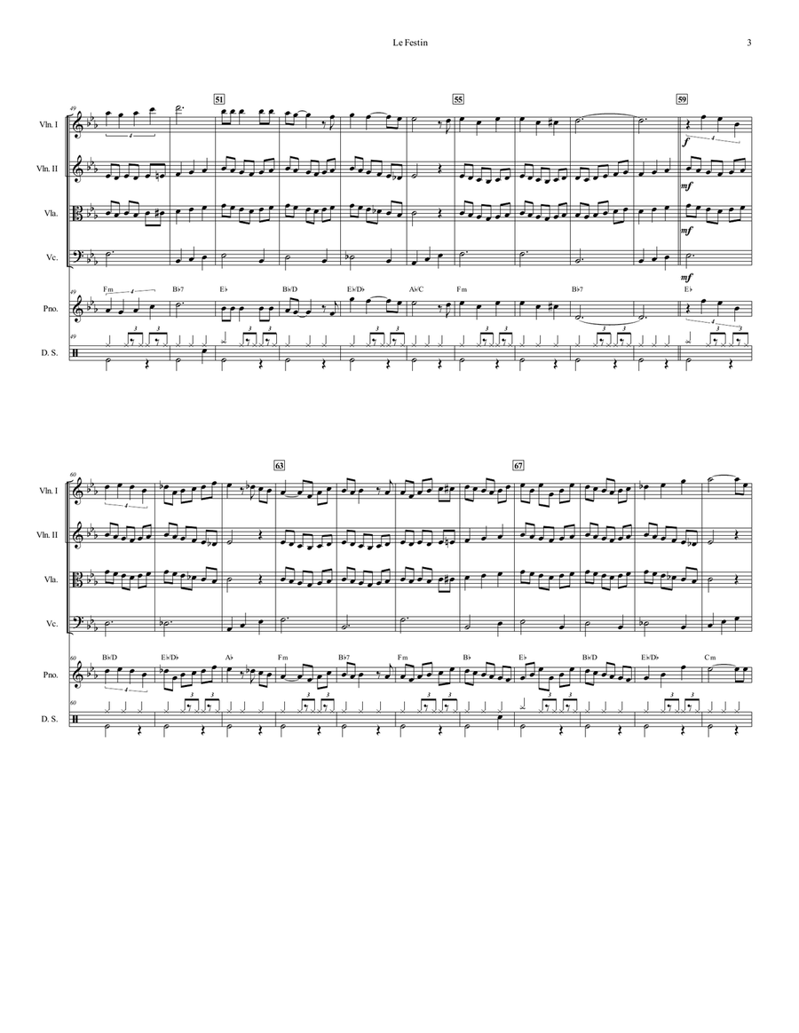 Le Festin Le Festin String Quartet scores gallery preview page 4