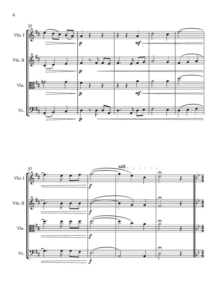 Three Shakespeare Chorales String Quartet scores gallery preview page 6