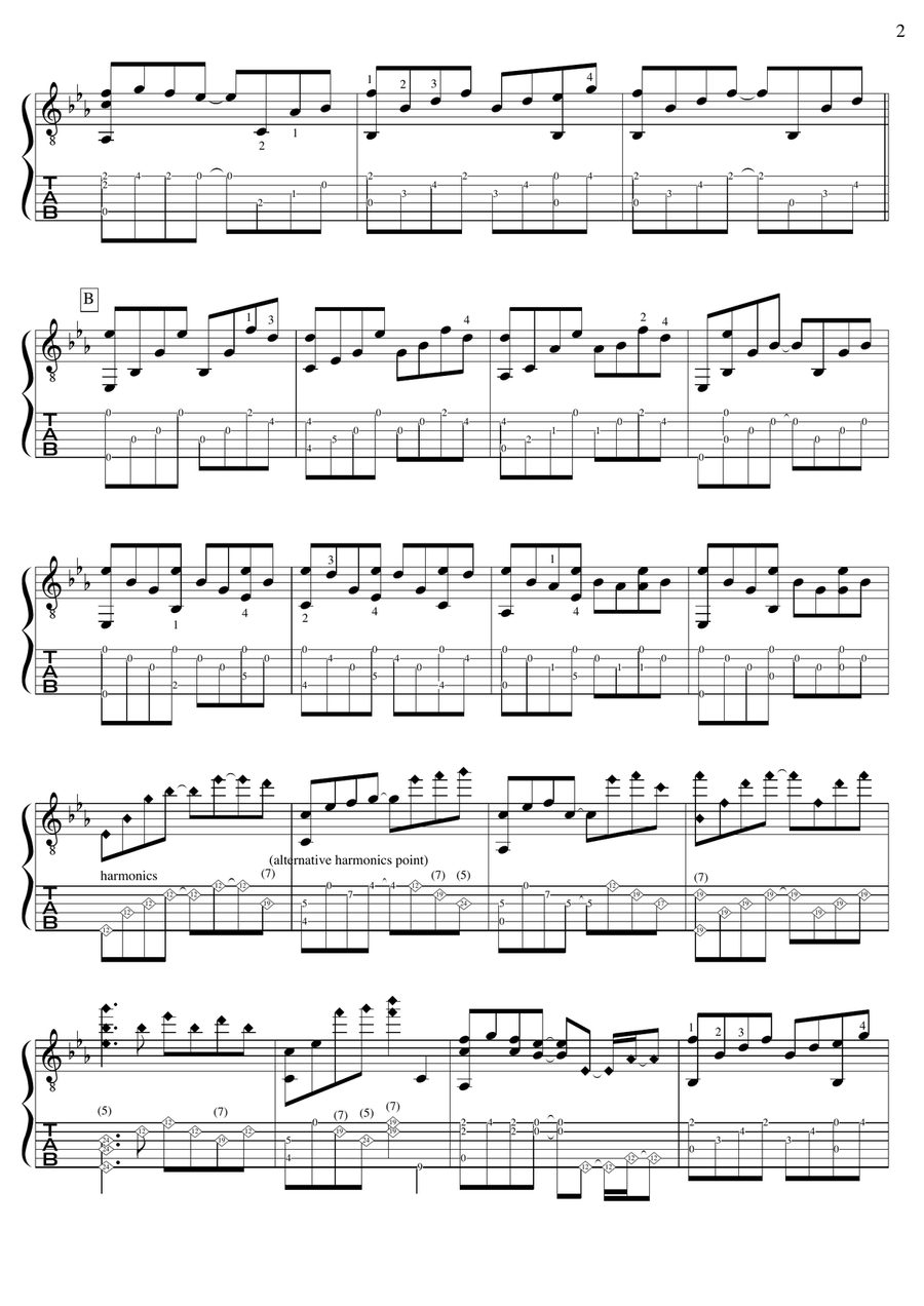 Only Time Only Time Guitar Tablature scores gallery preview page 2