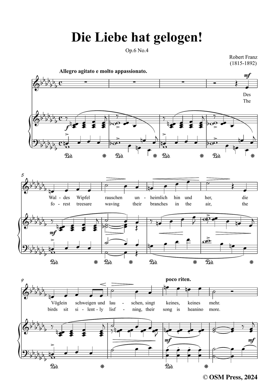 R. Franz-Die Liebe hat gelogen!,in a flat minor Piano, Vocal scores gallery preview page 3