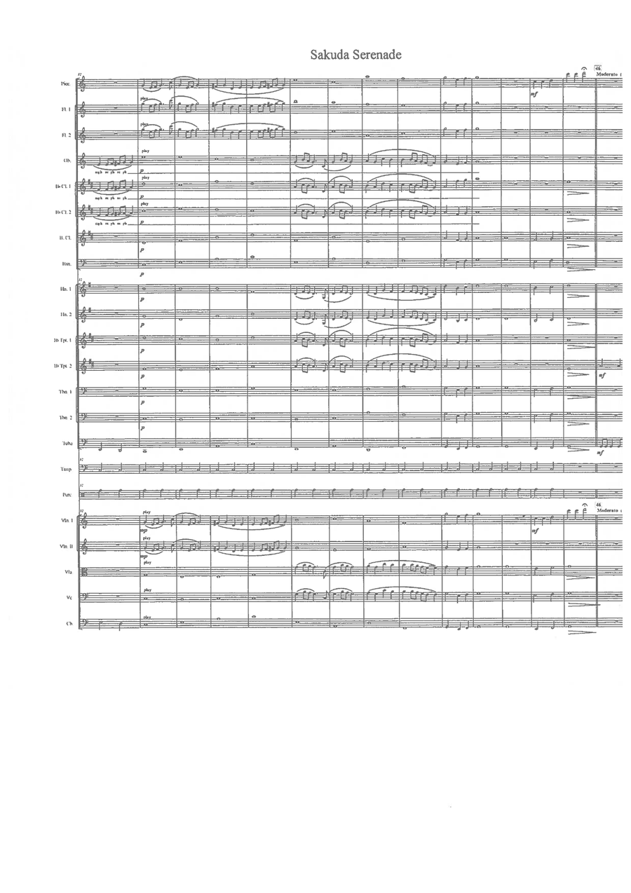 Sakuda Serenade Ode to Nobu Full Orchestra scores gallery preview page 5