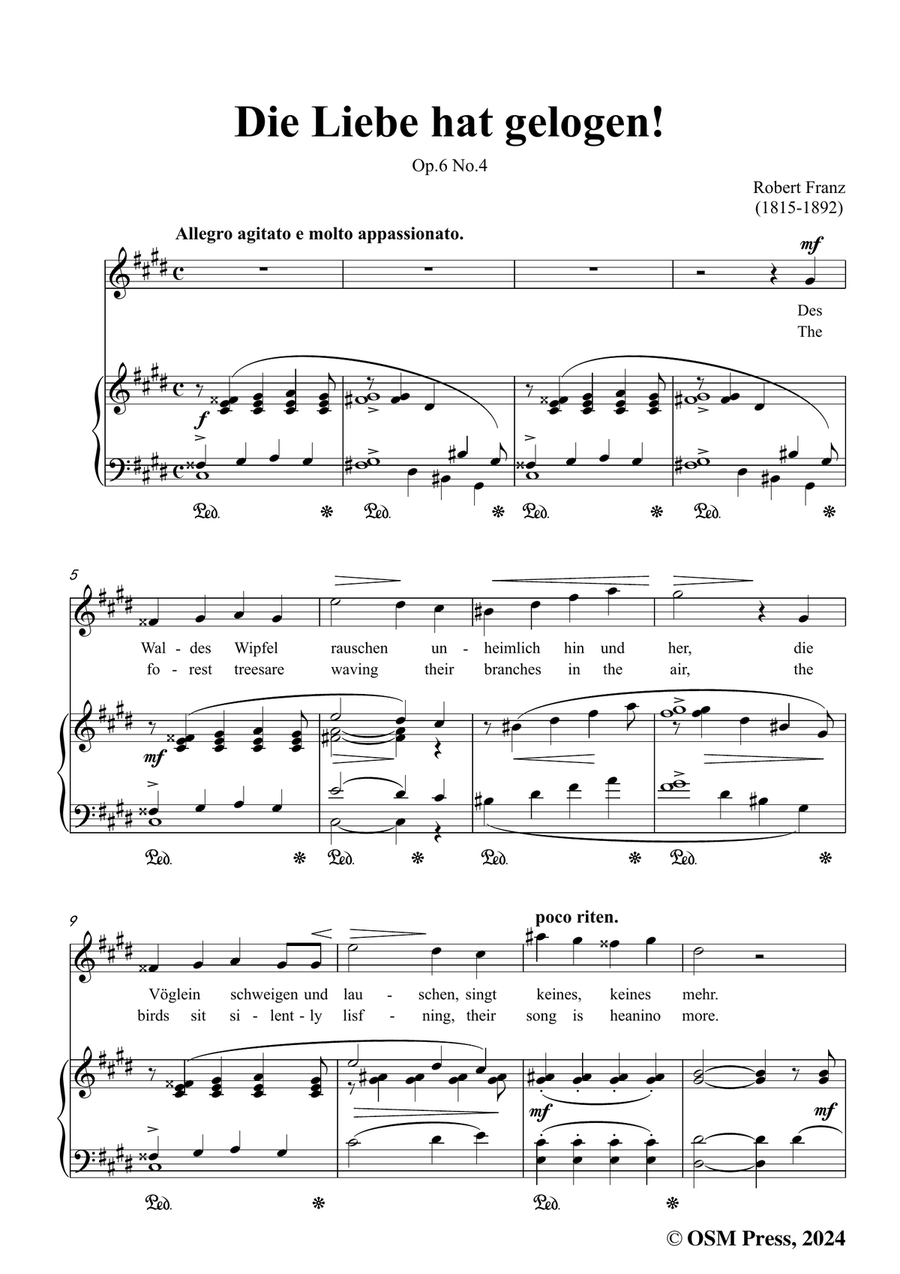 R. Franz-Die Liebe hat gelogen!,in c sharp minor Piano, Vocal scores gallery preview page 3