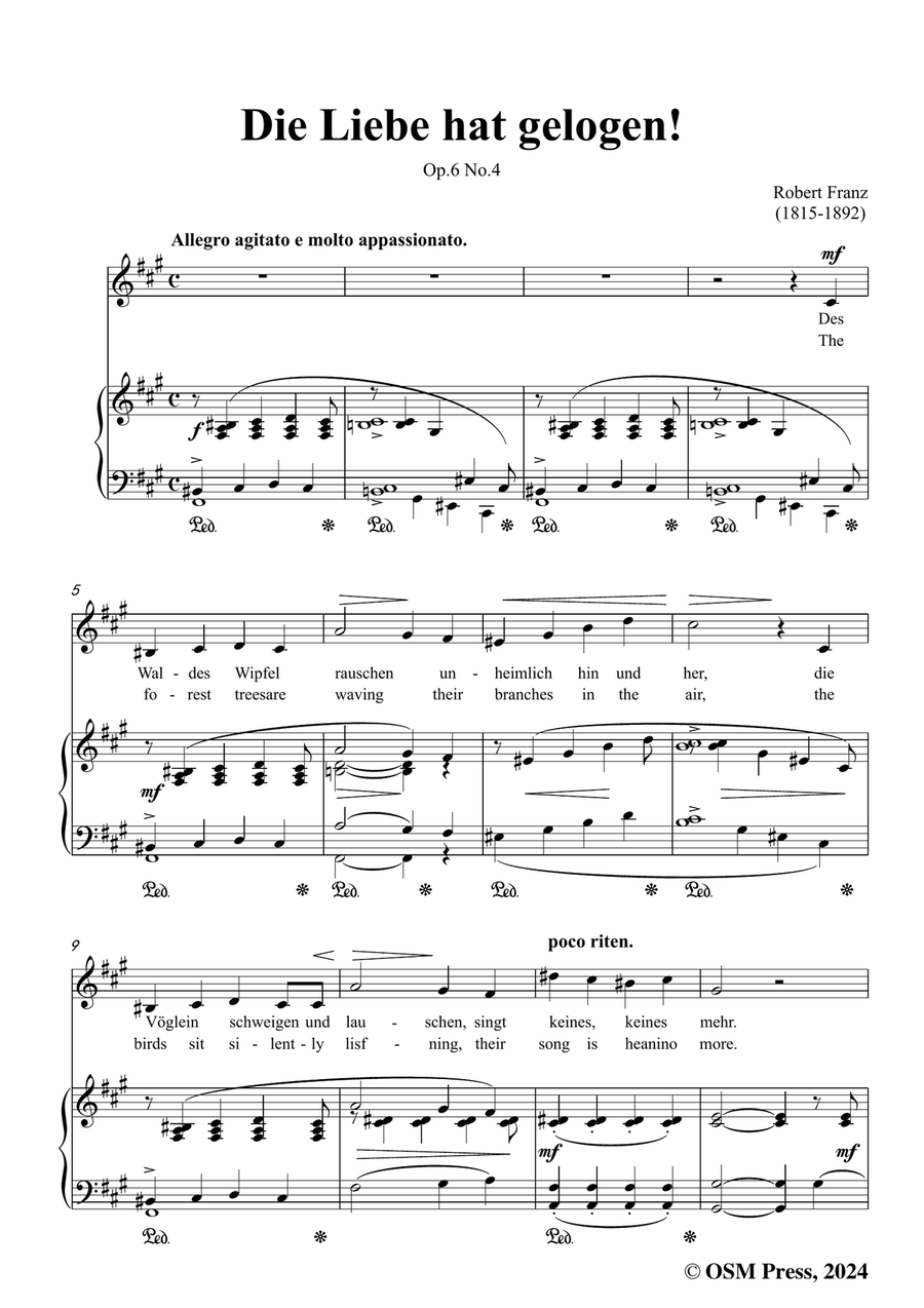 R. Franz-Die Liebe hat gelogen!,in f sharp minor Piano, Vocal scores gallery preview page 3