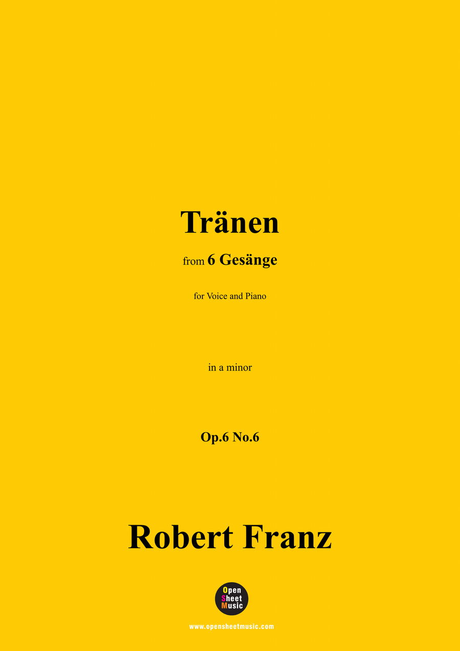 R. Franz-Tranen,in a minor Piano, Vocal scores gallery preview page 1