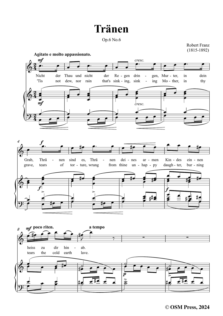R. Franz-Tranen,in a minor Piano, Vocal scores gallery preview page 3