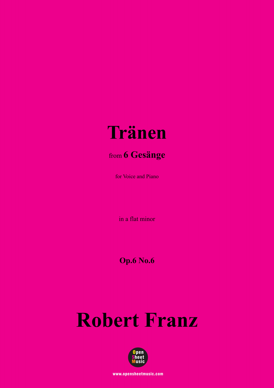 R. Franz-Tranen,in a flat minor Piano, Vocal scores gallery preview page 1