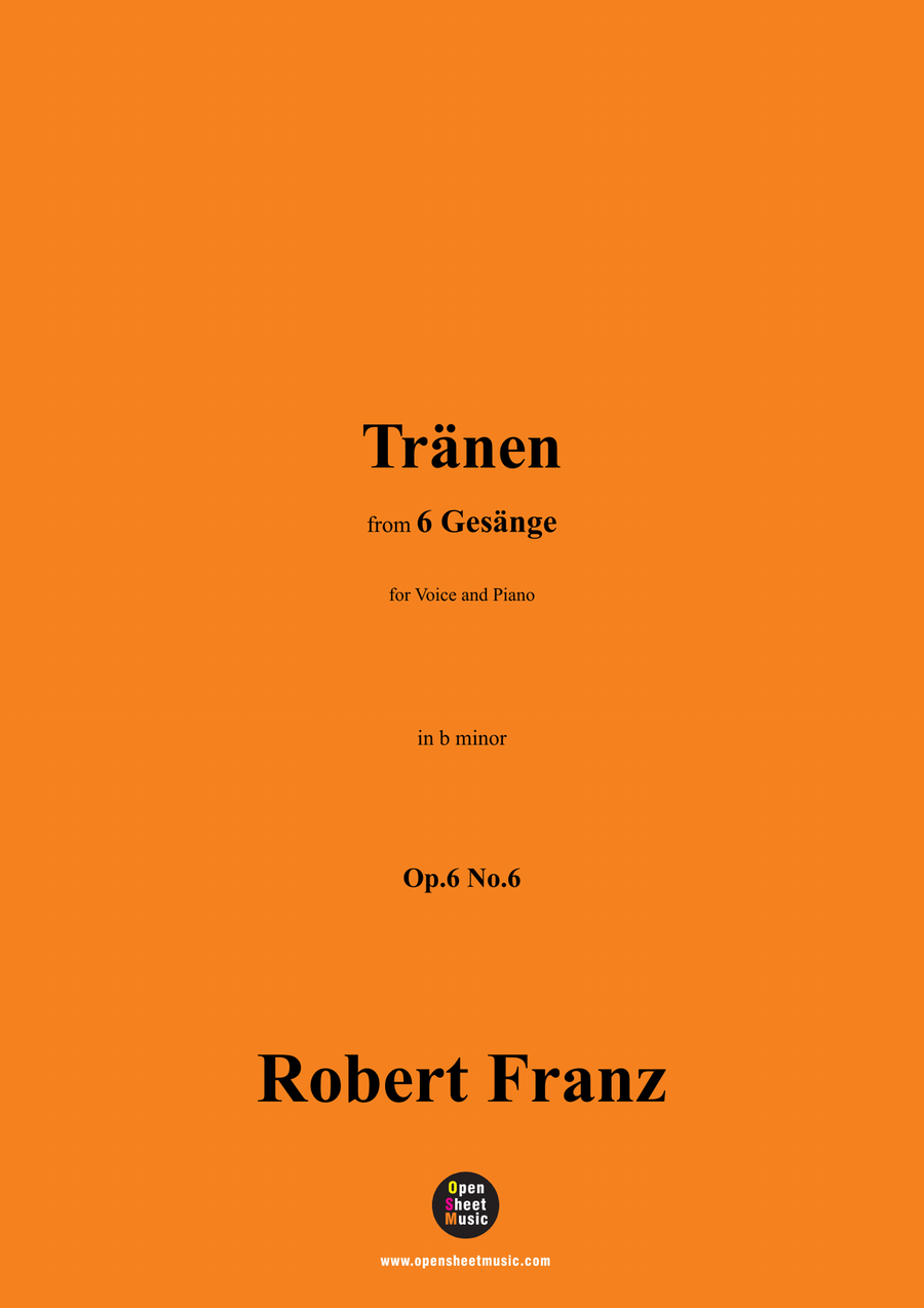 R. Franz-Tranen,in b minor Piano, Vocal scores gallery preview page 1