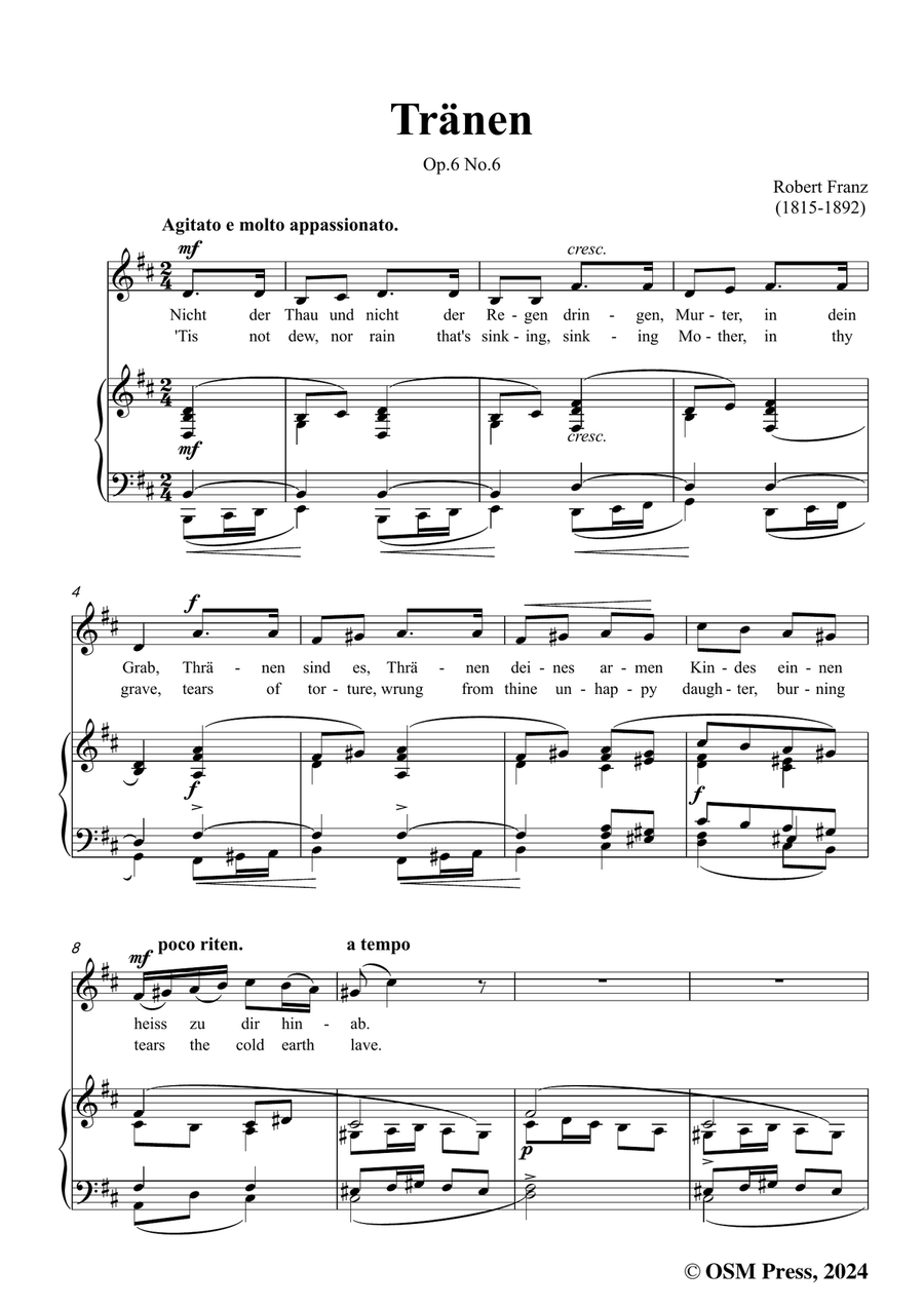 R. Franz-Tranen,in b minor Piano, Vocal scores gallery preview page 3