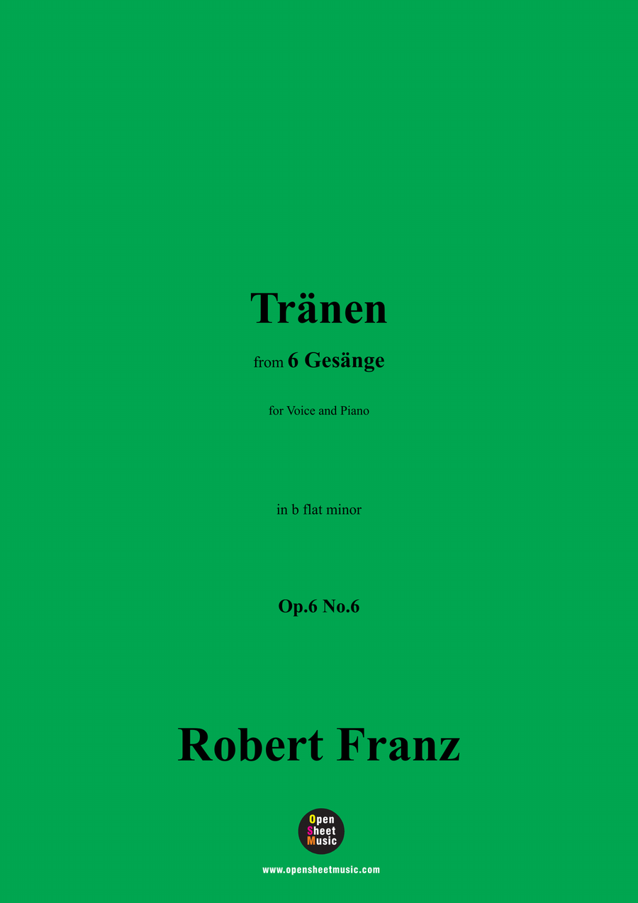 R. Franz-Tranen,in b flat minor Piano, Vocal scores gallery preview page 1