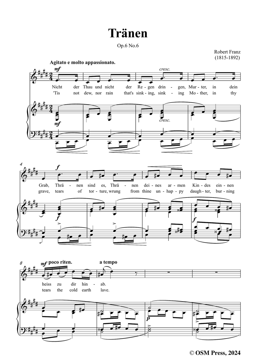 R. Franz-Tranen,in c sharp minor Piano, Vocal scores gallery preview page 3