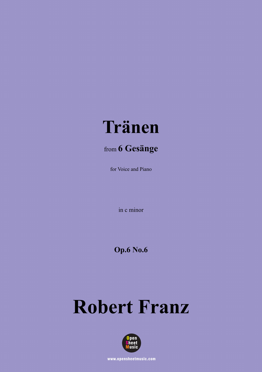 R. Franz-Tranen,in c minor Piano, Vocal scores gallery preview page 1