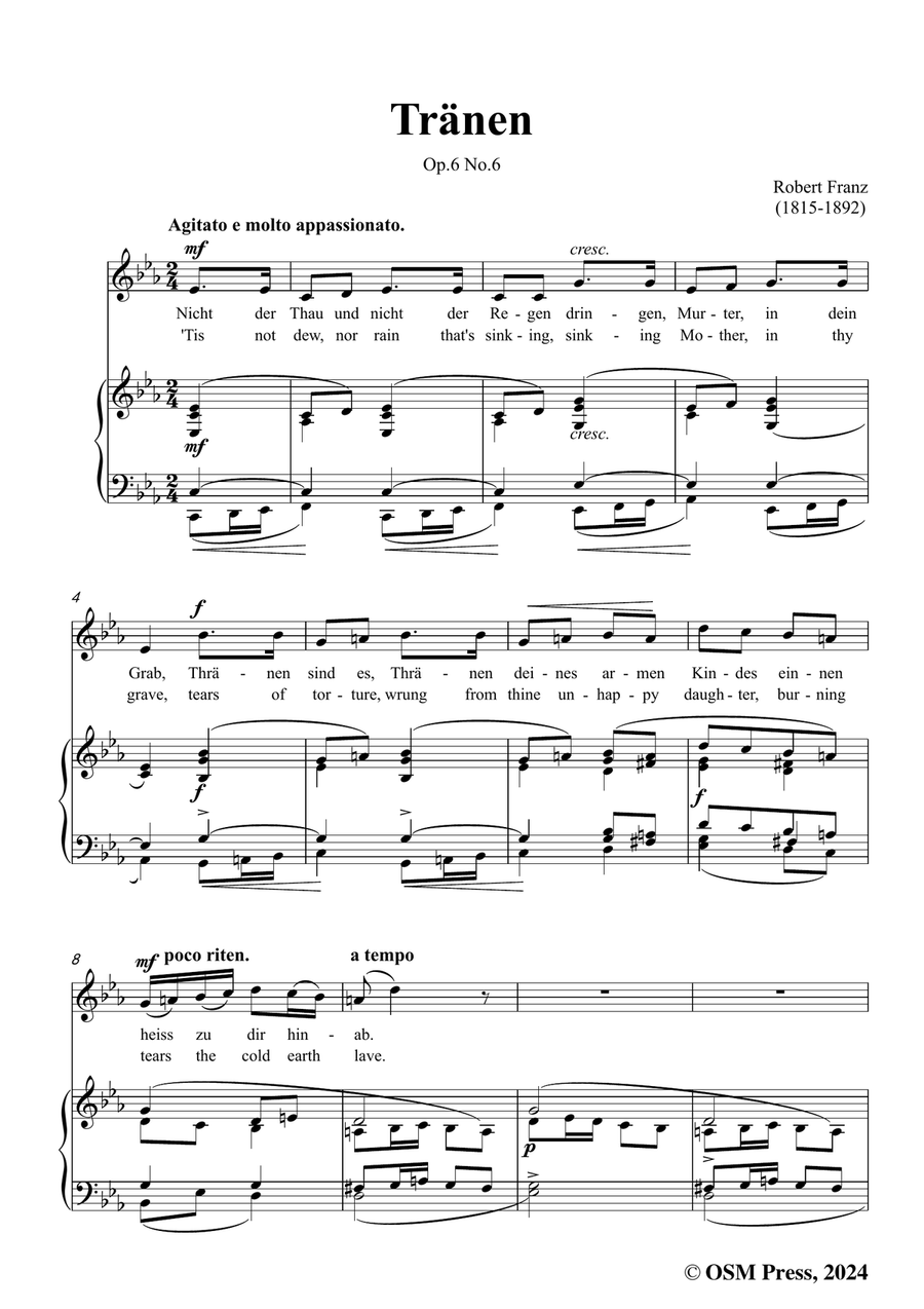 R. Franz-Tranen,in c minor Piano, Vocal scores gallery preview page 3