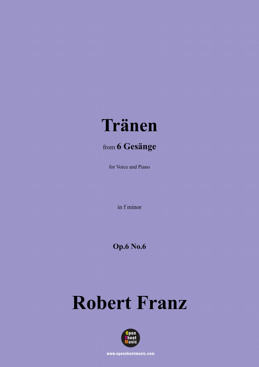 R. Franz-Tranen,in f minor Piano, Vocal scores gallery preview page 1