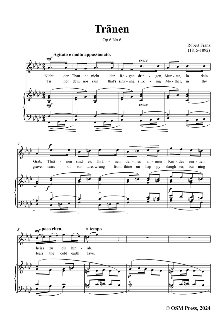 R. Franz-Tranen,in f minor Piano, Vocal scores gallery preview page 3