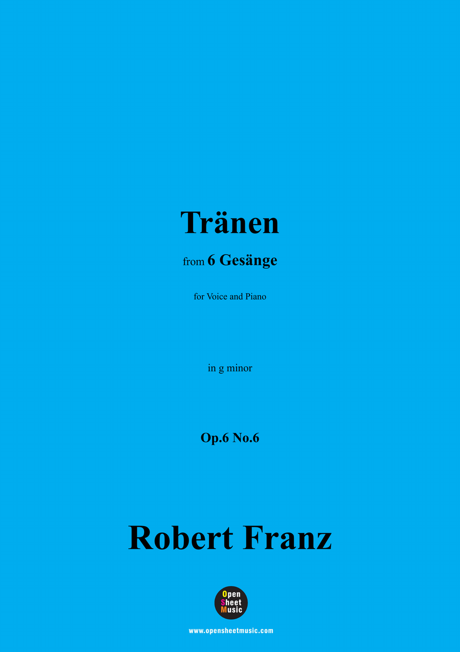 R. Franz-Tranen,in g minor Piano, Vocal scores gallery preview page 1