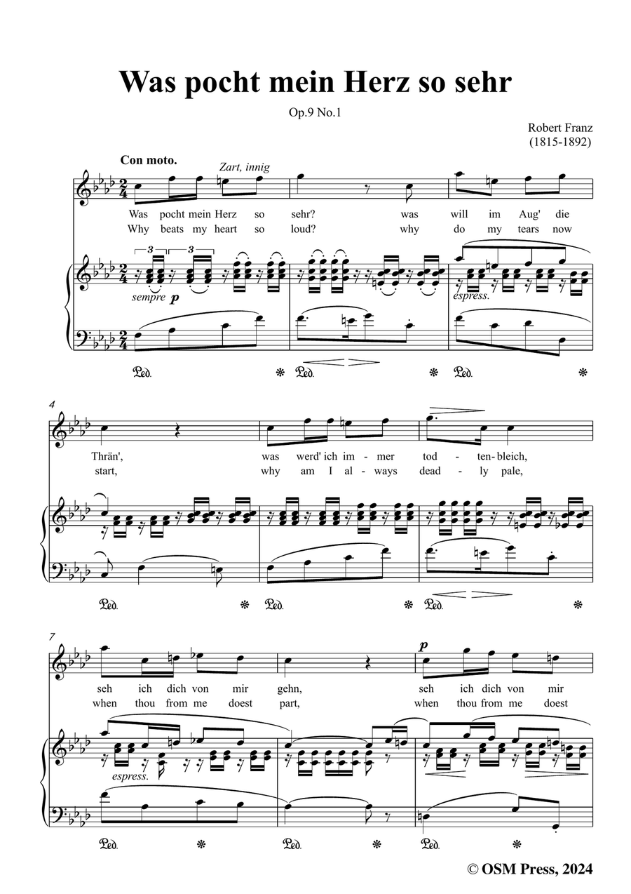 R. Franz-Was pocht mein Herz so sehr,in f minor Piano, Vocal scores gallery preview page 3