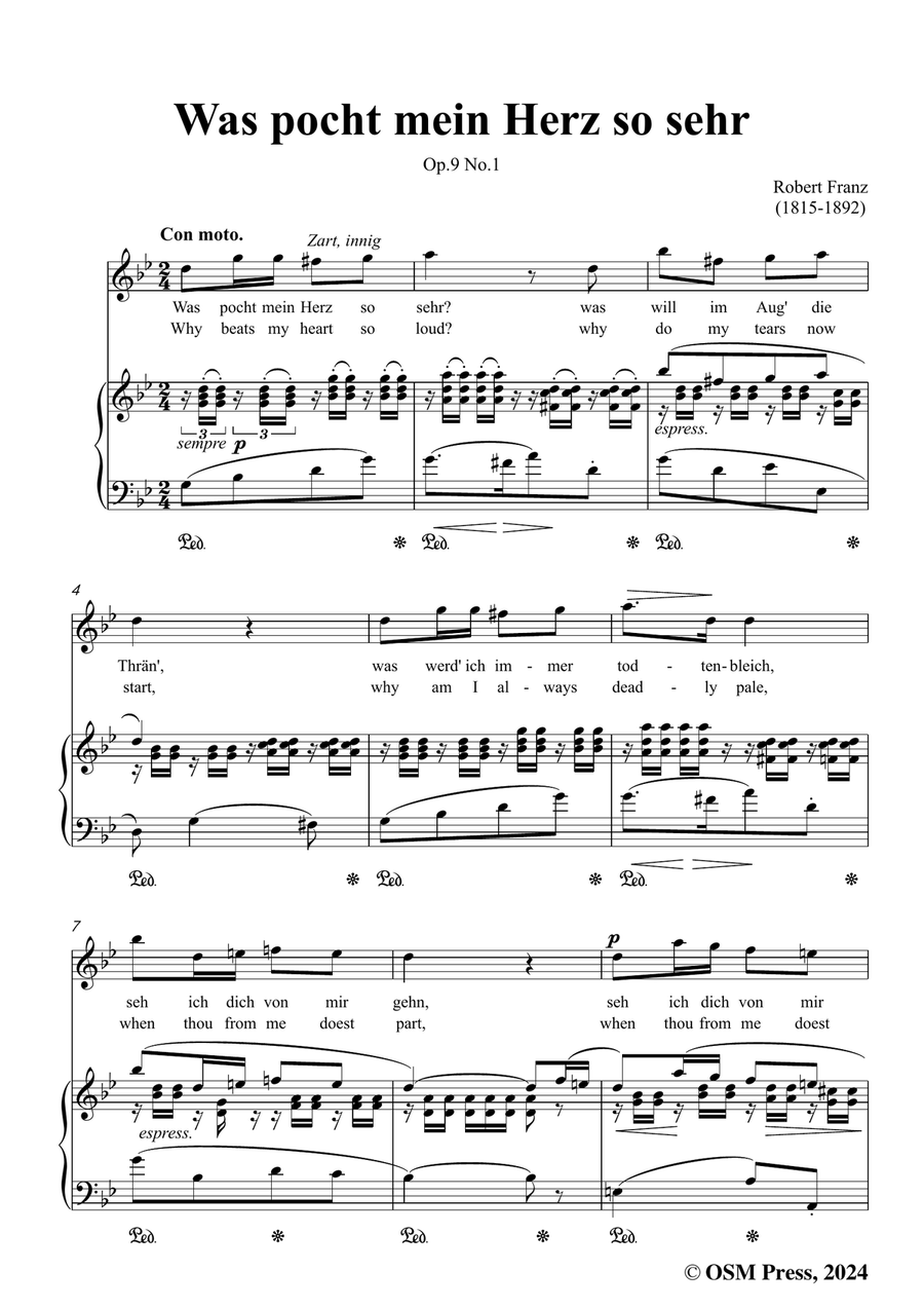 R. Franz-Was pocht mein Herz so sehr,in g minor Piano, Vocal scores gallery preview page 3