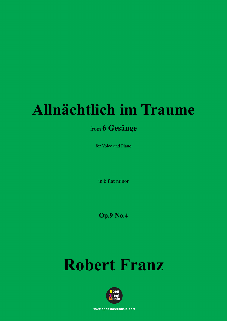 R. Franz-Allnachtlich im Traume,in b flat minor Piano, Vocal scores gallery preview page 1