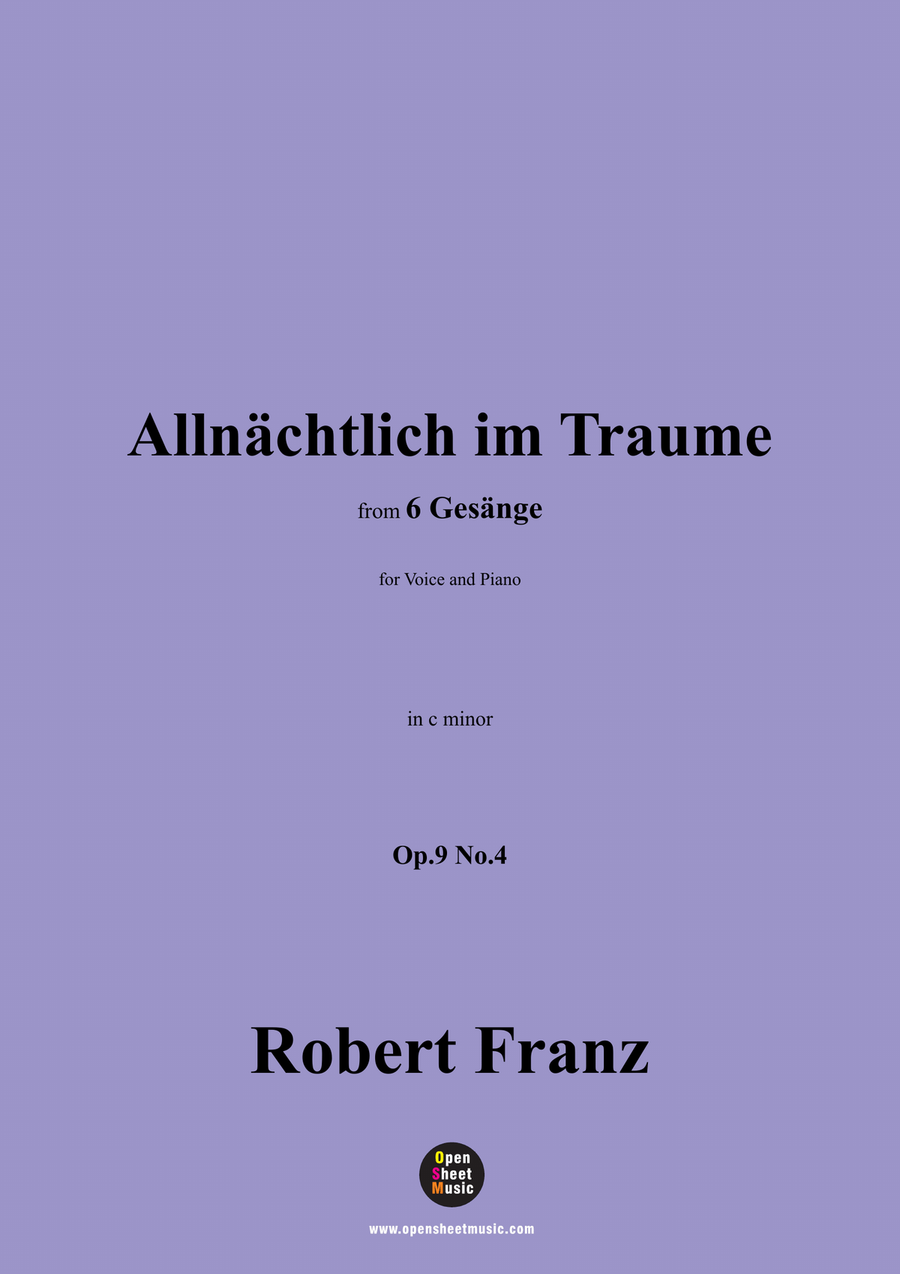 R. Franz-Allnachtlich im Traume,in c minor Piano, Vocal scores gallery preview page 1