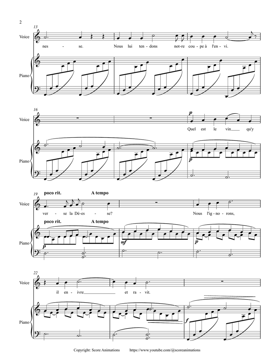CHAUSSON. “Hébé“ Op. 2 No 6 (Original key) Piano, Vocal scores gallery preview page 2
