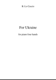 For Ukraine for piano four hands - on the National Anthem of Ukraine