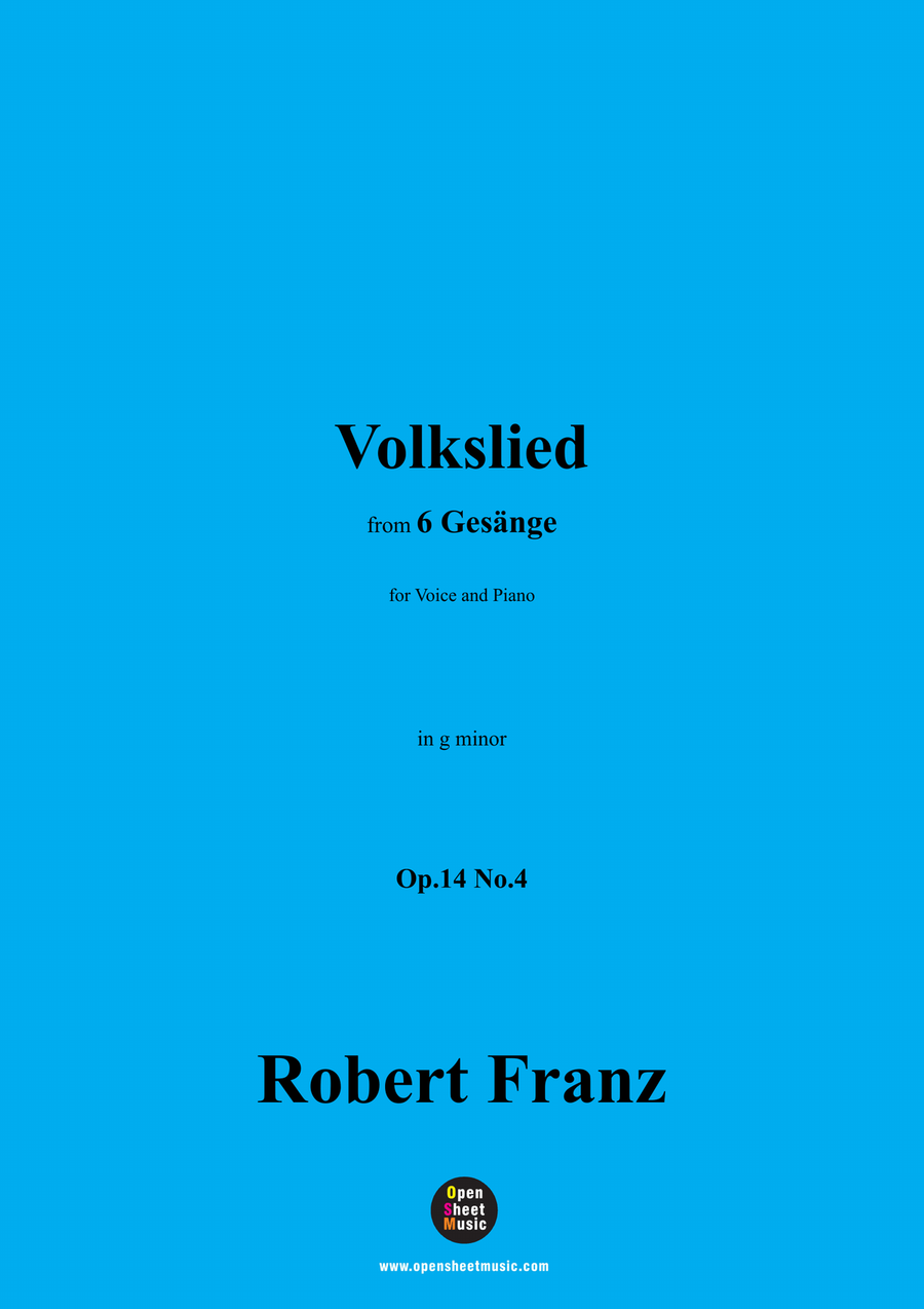R. Franz-Volkslied,in g minor Piano, Vocal scores gallery preview page 1