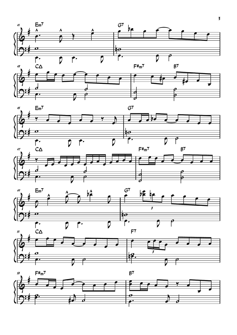 Sunny Piano Solo scores gallery preview page 3