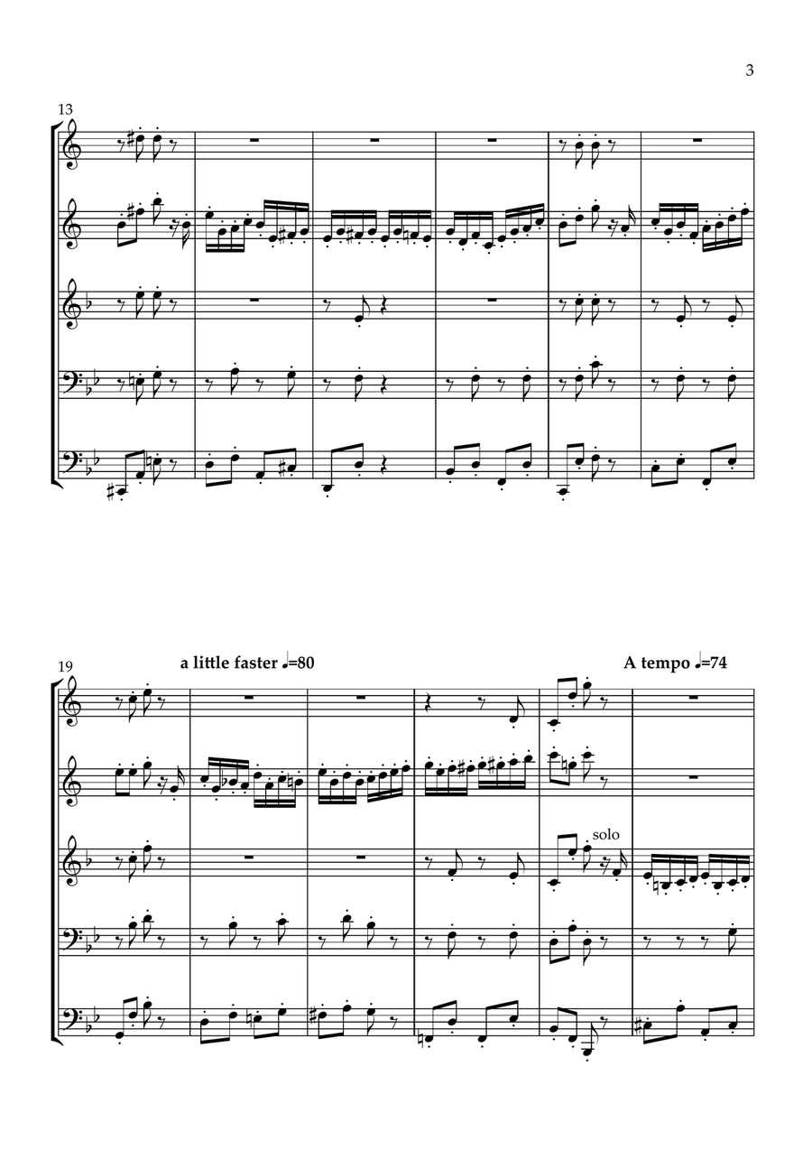 Pizzicati Pizzicati Brass Quintet scores gallery preview page 3