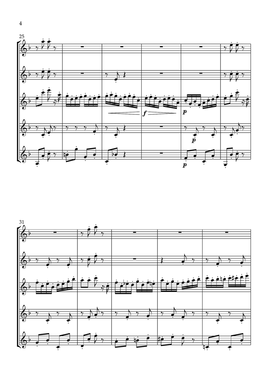 Pizzicati Pizzicati Clarinet Quintet scores gallery preview page 4